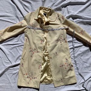 GAP Cream Floral Overcoat
